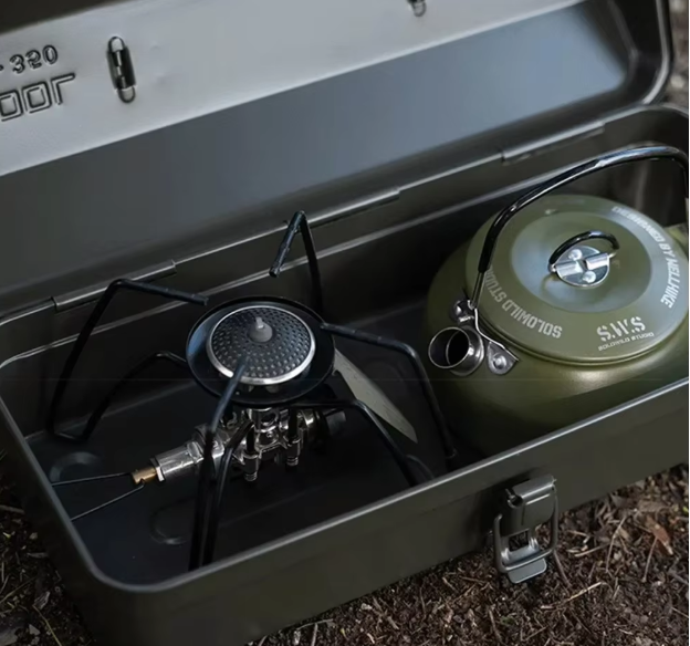 Wellhike Stainless Steel Kettle 0.8L - OD Green