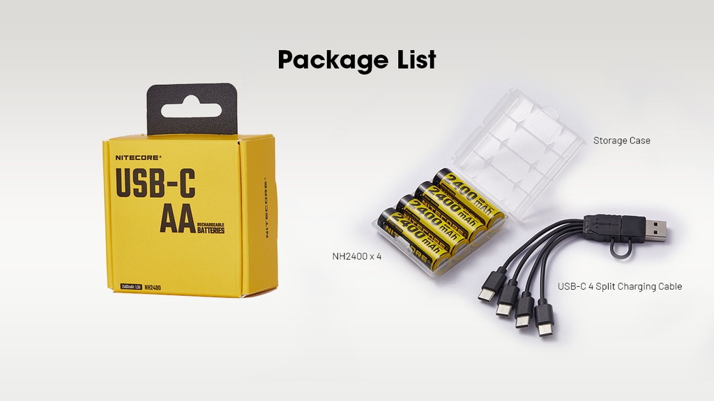 Nitecore NH2400 - AA battery ( 4pcs )