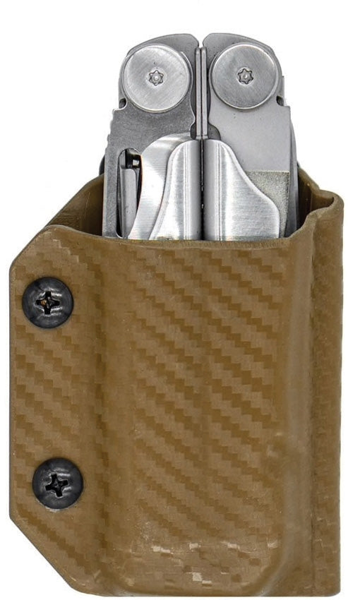 Clip & Carry Leatherman Kydex Sheath for the  WAVE / WAVE+ - CF Brown