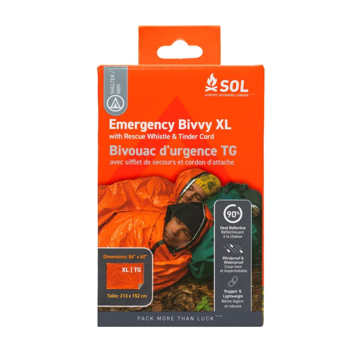 SOL Emergency Bivvy XL w/ Rescue Whistle XL
