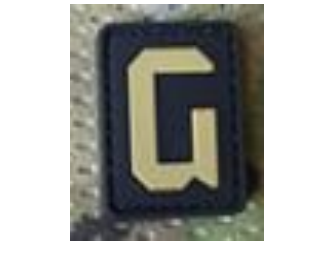 Tsno Letter G PVC Patch Tan