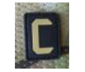 Tsno Letter C PVC Patch Tan