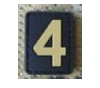 Tsno Number 4 PVC Patch Tan