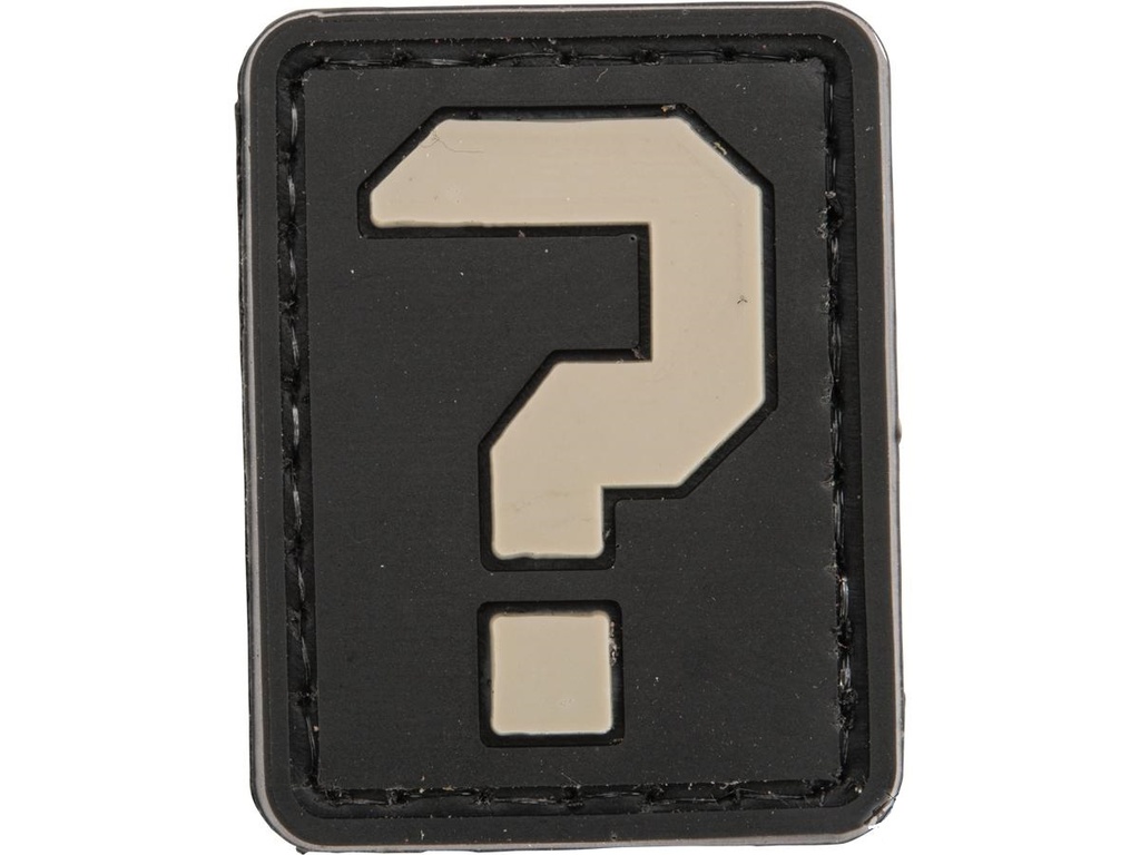 Tsno Question Mark PVC Patch Gray