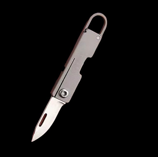 Mini Folding Keychain Knife With Titanium Handle