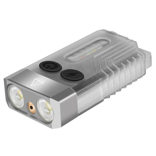 [V10LS] Daily Use V10l Mini EDC Flashlight Keychain 1000LM Transparent