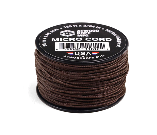 [RG1273] Atwood Rope MFG Micro Cord 125ft Brown