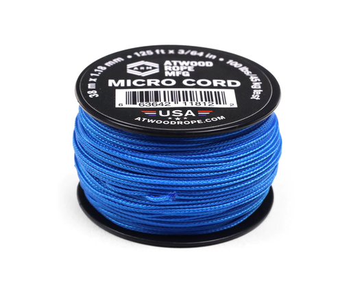 [RG1268] Atwood Rope MFG Micro Cord 125ft Blue