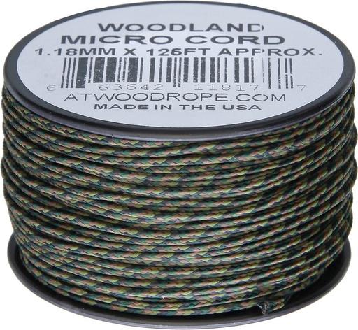 [RG1257] Atwood Rope MFG Micro Cord 125ft Woodland
