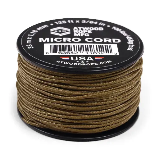 [RG12] Atwood Rope 1.18mm Micro Cord - Coyote 125 ft