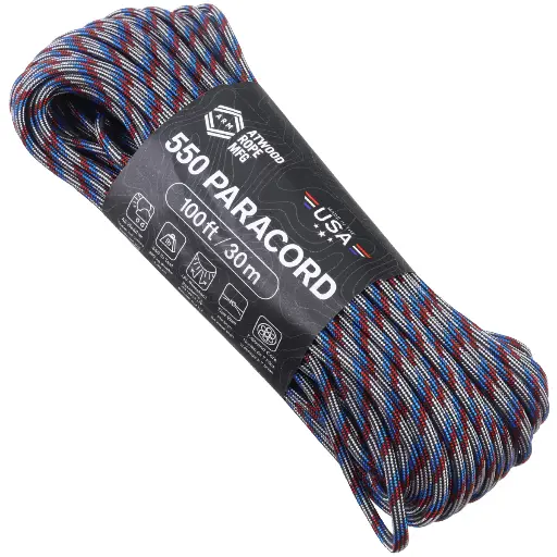 [PS65] Atwood 550 Paracord - Captain America - 30m