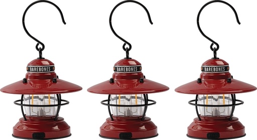 [BARE277] Barebones Living Edison Mini Lantern Red 3pk