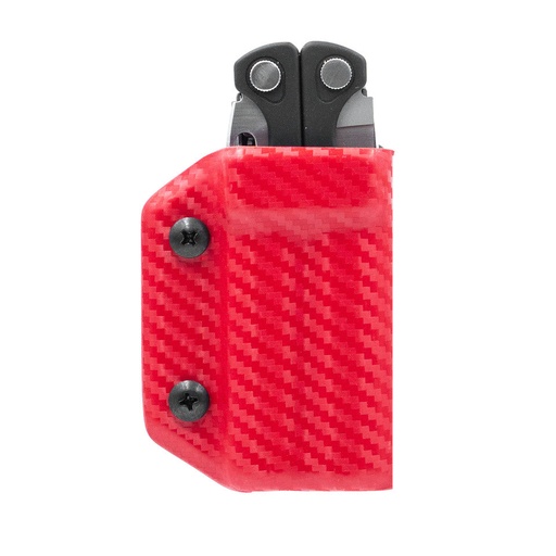 [LCHARGE-CF-RED] Clip & Carry Leatherman Kydex Sheath for the Charge & Charge + - CF Red