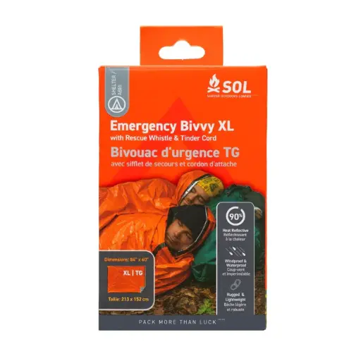 [0140-1144] SOL Emergency Bivvy XL w/ Rescue Whistle XL