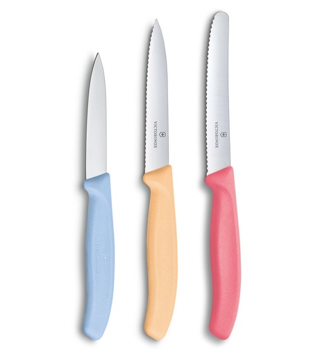 [6.7116.34L1] Victorinox Swiss Classic Trend Colors Paring Knife Set, 3 Pieces