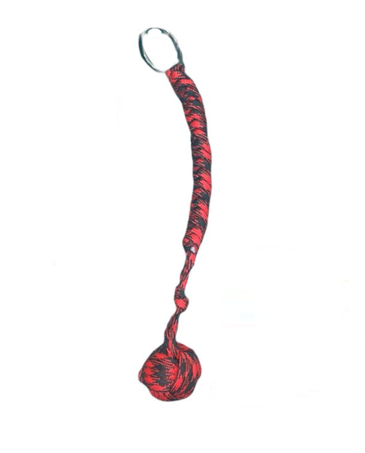 [KTMRB] Large Monkey Fist Paracord Keychain - CAMOUFLAGE - Red and Black