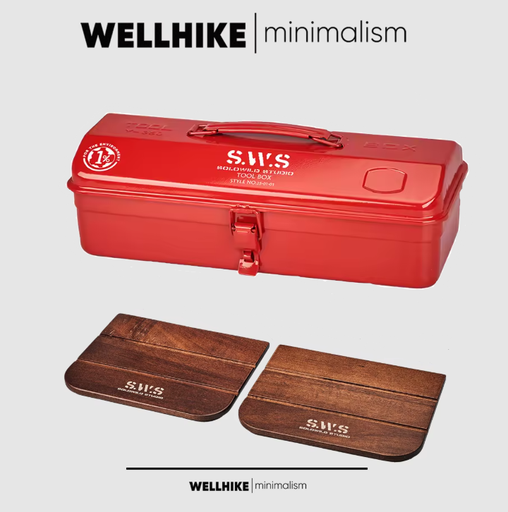 Wellhike Tea & Coffee box With Wood - Red