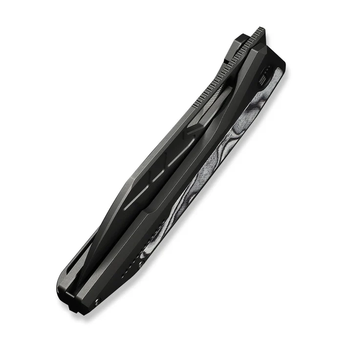 WE KNIFE Inceptus Gray Titanium Handle With White & Black G10 Inlay