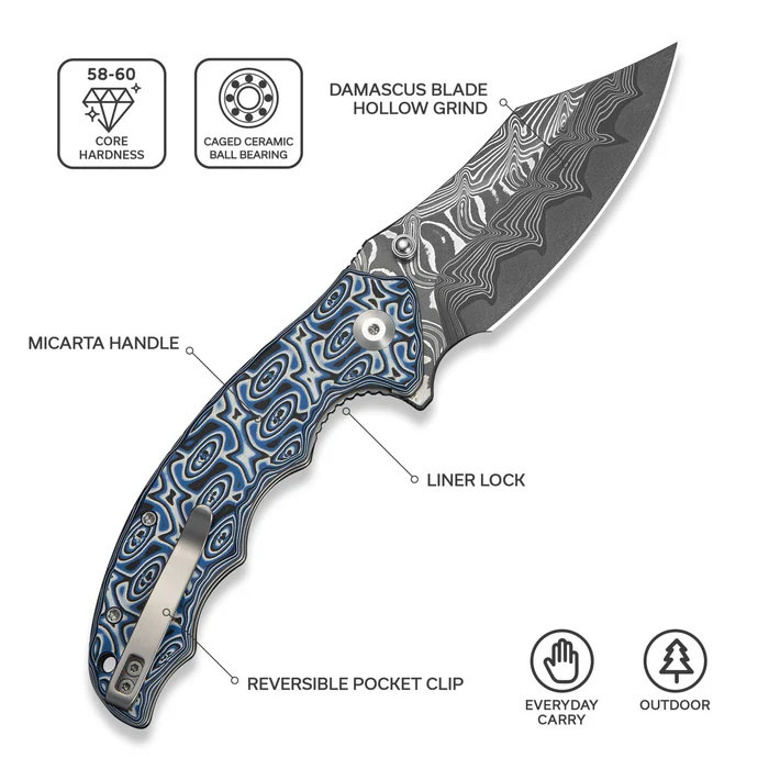 CIVIVI Pentad White Vortex Micarta