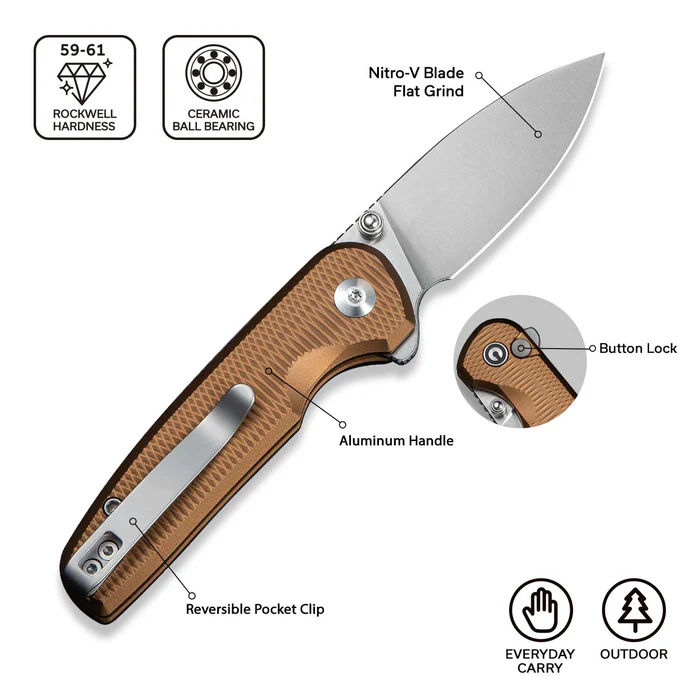 CIVIVI Mini Shakan Blue - Damascus 