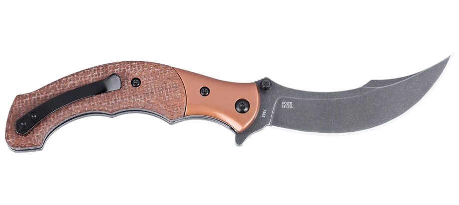 CRKT Alan Folts Ritual Compact Knife Brown Micarta