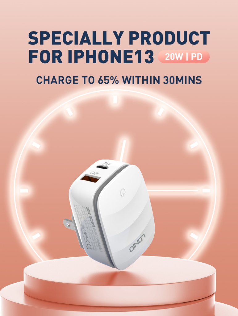 LDNIO HOME CHARGER A2425C With USB to Type-C