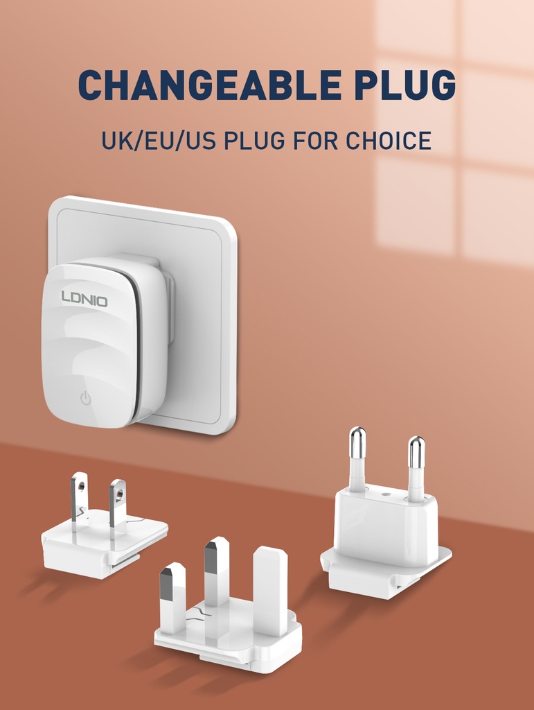 LDNIO HOME CHARGER A2425C With USB to Type-C