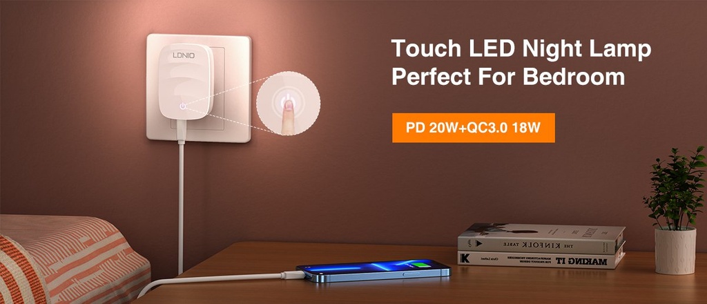 LDNIO HOME CHARGER A2425C With USB to Type-C