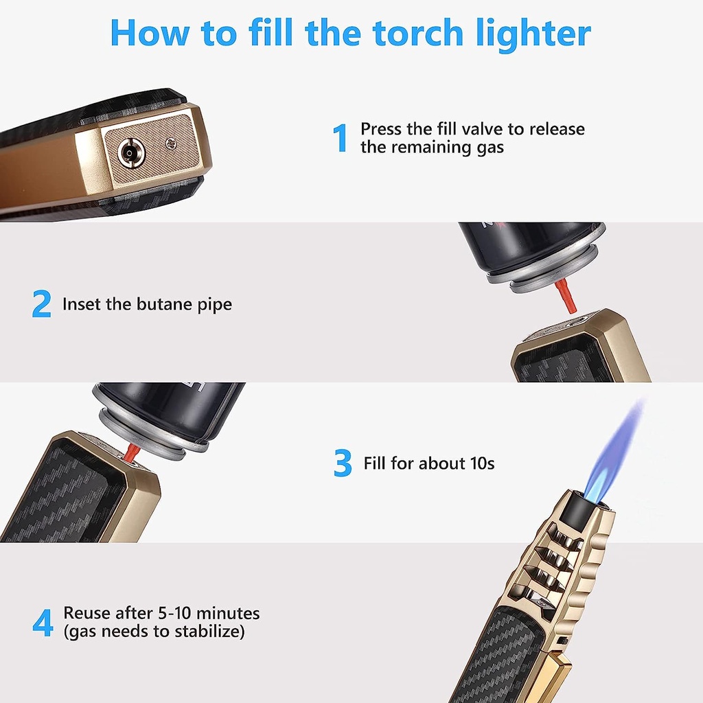 Jobon Torch Lighter (Gold)