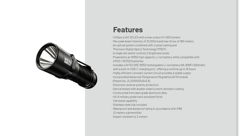 Nitecore MT1C Pro