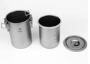 Camping Pure 900ml Titanium Cooker Cooking Pot Set