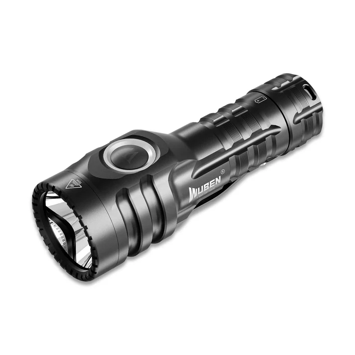Wuben E6 Small Steel Cannon Strong Flashlight - 900 Lumen 