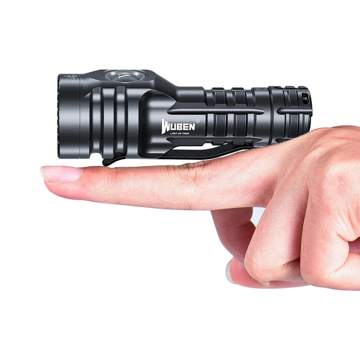 Wuben E6 Small Steel Cannon Strong Flashlight - 900 Lumen 