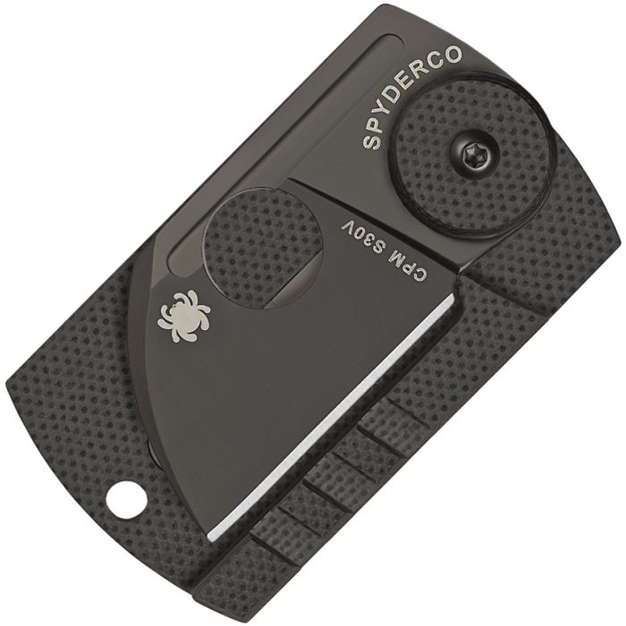 Spyderco DOG TAG FOLDER CF/G-10 LAMINATE BLACK