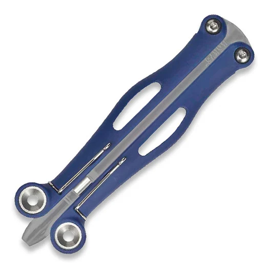 Spyderco BaliYo Wing Flip Pen - Dark Blue and Gray
