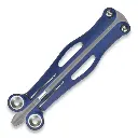 Spyderco BaliYo Wing Flip Pen - Dark Blue and Gray