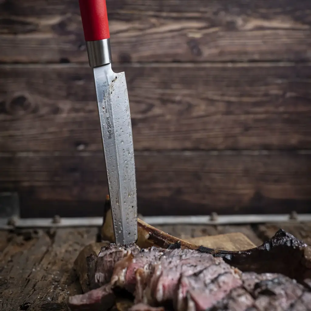 F.Dick Red Tanto Knife 8"