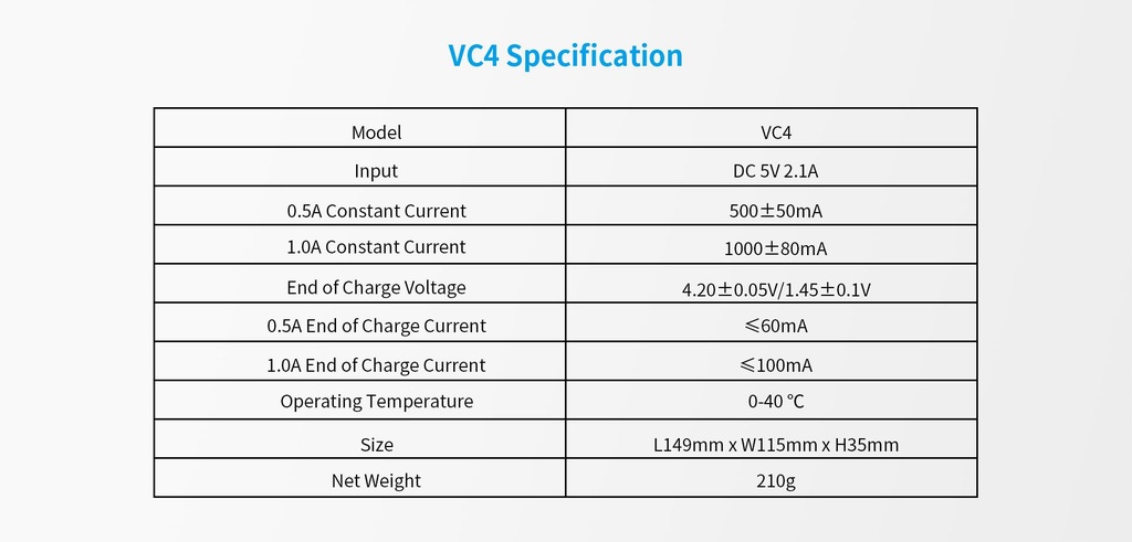 XTAR VC4 Charger