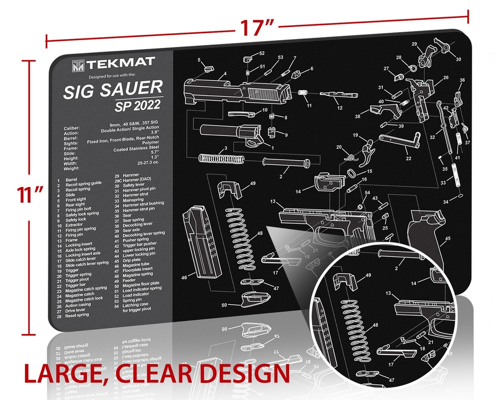 Tekmat Sig Sauer SP2022 -Gun Cleaning Mat 