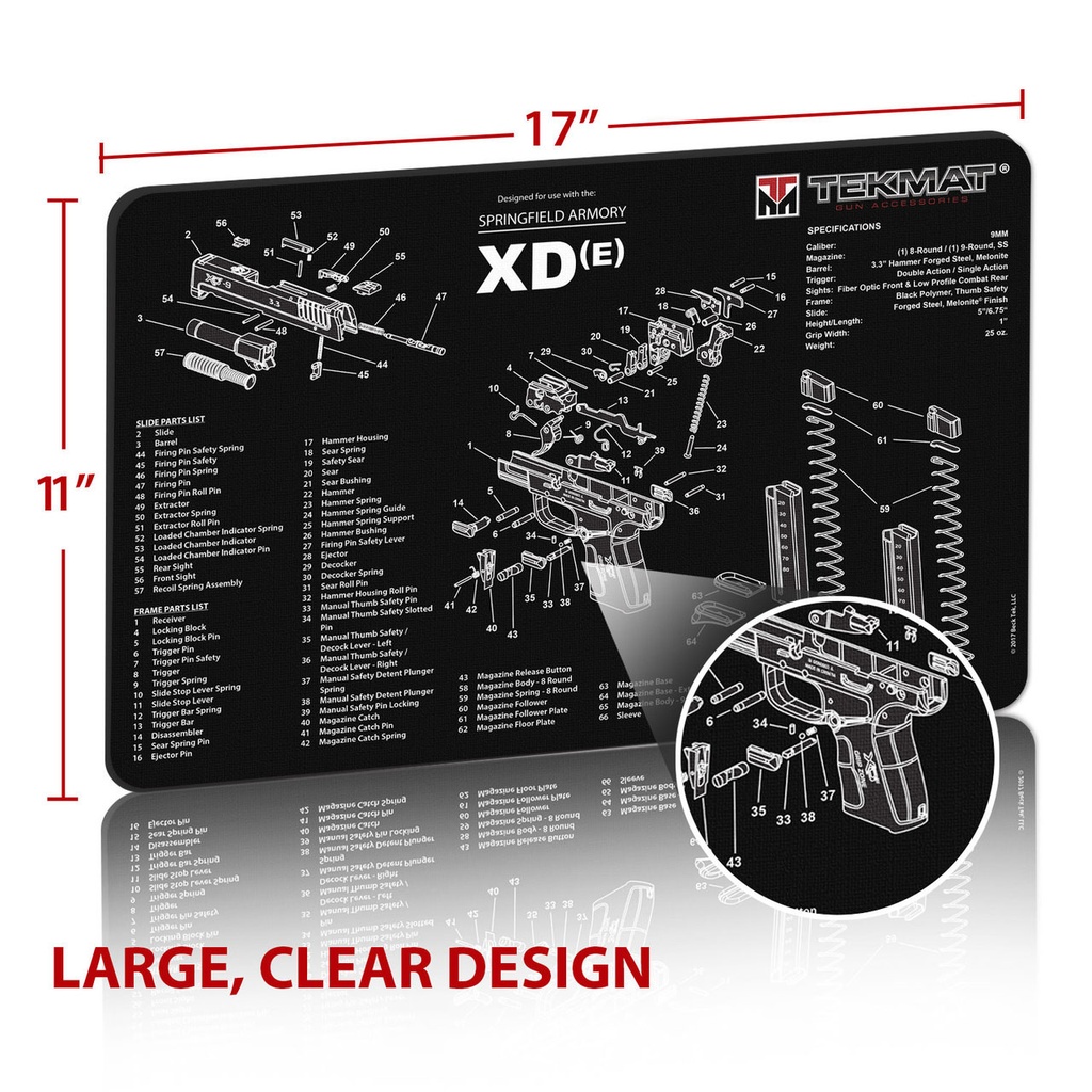 Tekmat Springfield Armory XDe - TekMat Gun Cleaning Mat