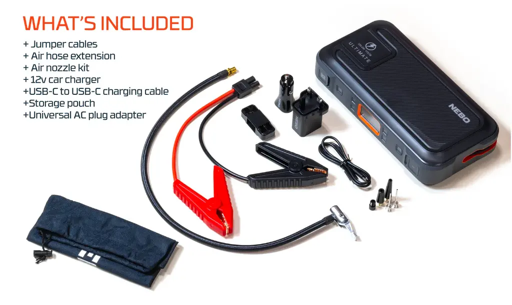 Nebo Ultimate Jump Starter | AIR Compressor