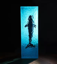 Resin Blue Whale +Wood Base with Light