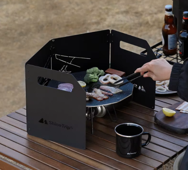 Shine trip Camping windshield set Black