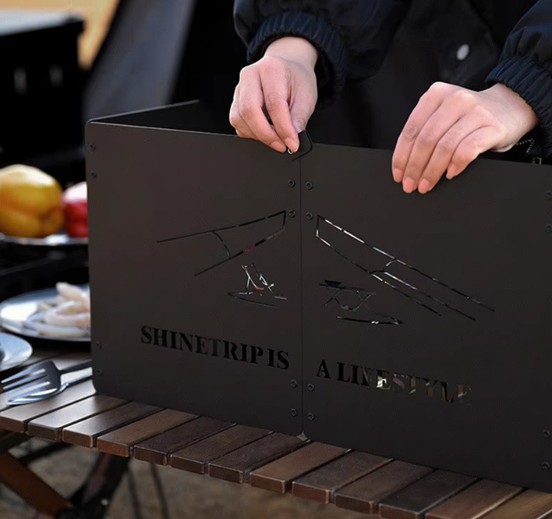 Shine trip Camping windshield set Black