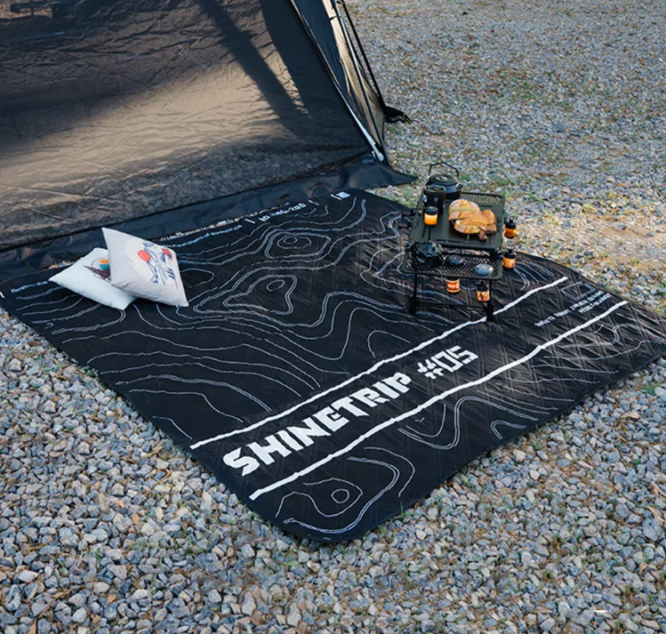 Shine trip Tactical Picnic Mat Black - Medium