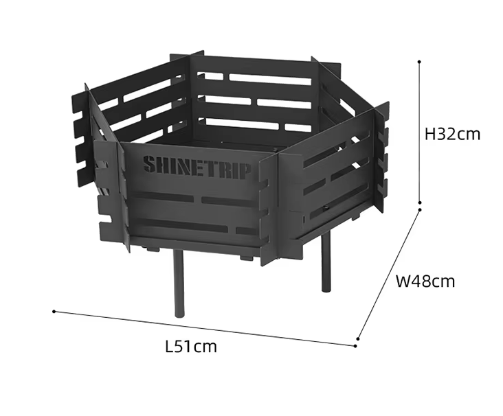 Shine trip Fire Burning Table Full Set