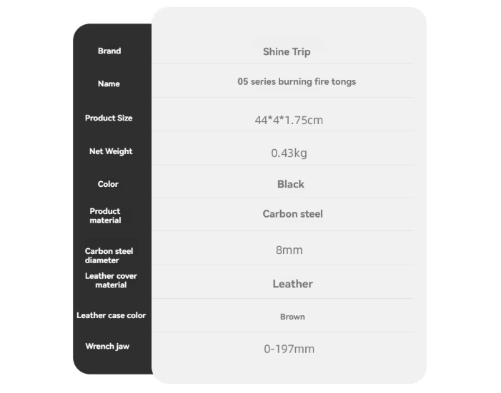 Shine trip Fire Tongs