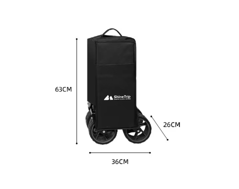 Shine trip Camping Trolley Black Wide Wheels 