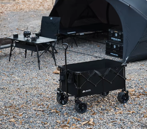 Shine trip Camping Trolley Black Wide Wheels 