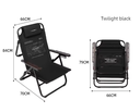 Shine trip six-gear adjustable recliner chair - Black 